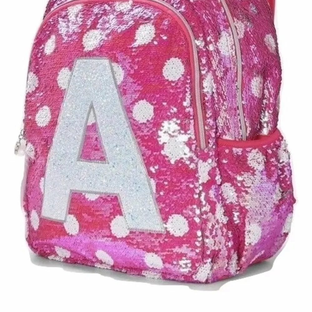 Justice Polka Dot Flip Sequins Backpack Initial Z